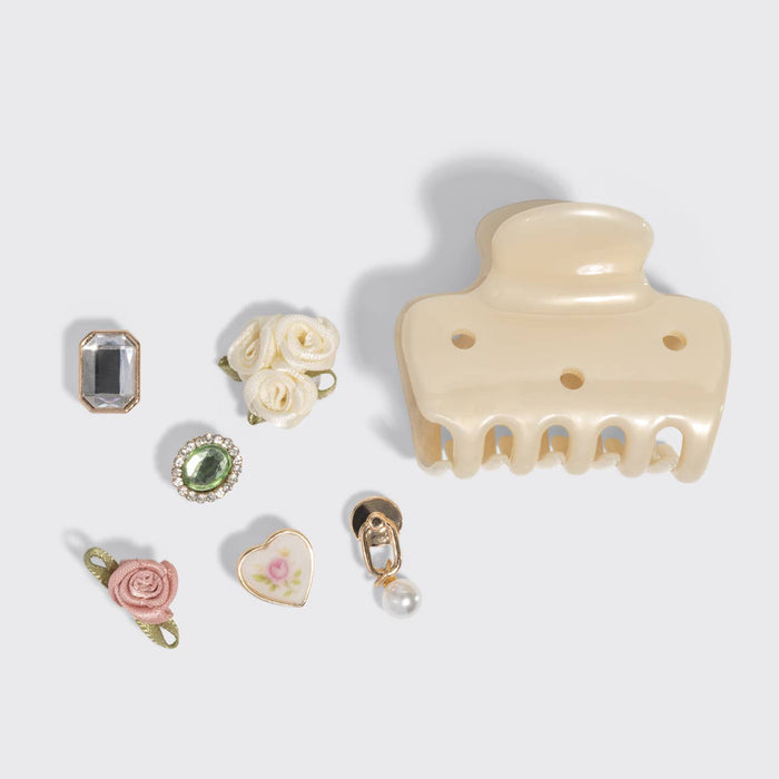 Kitsch Cloud Clip 7pc Set - Pearlized Cream
