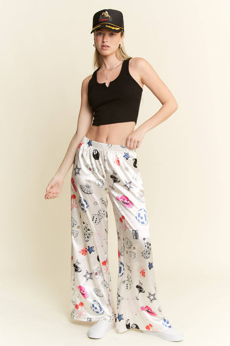 Collage Satin Pants