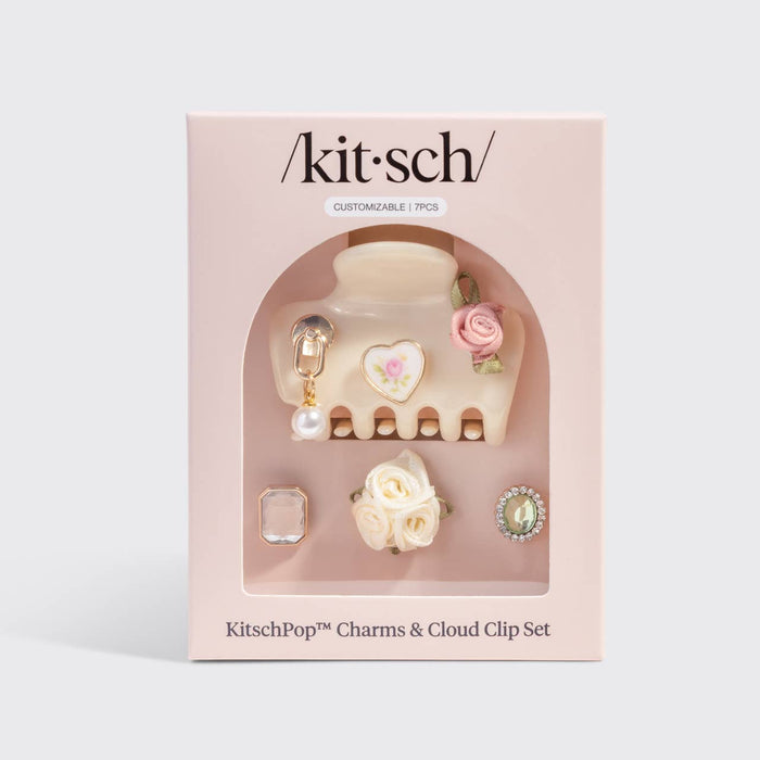 Kitsch Cloud Clip 7pc Set - Pearlized Cream