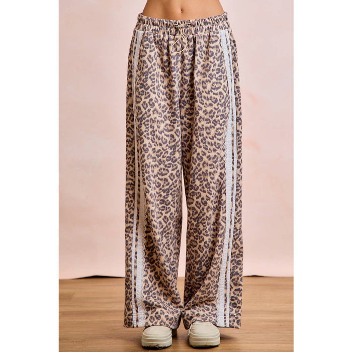 Leopard Lace Contrast Sweatpant