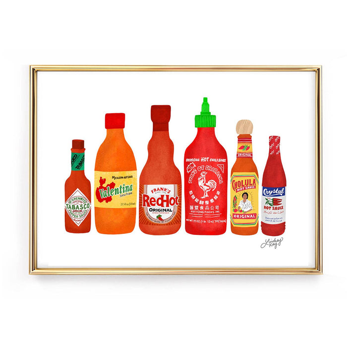 Hot Sauce Bottles Print