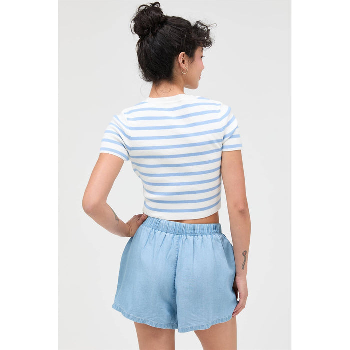 Knit Crew Neck Crop Top