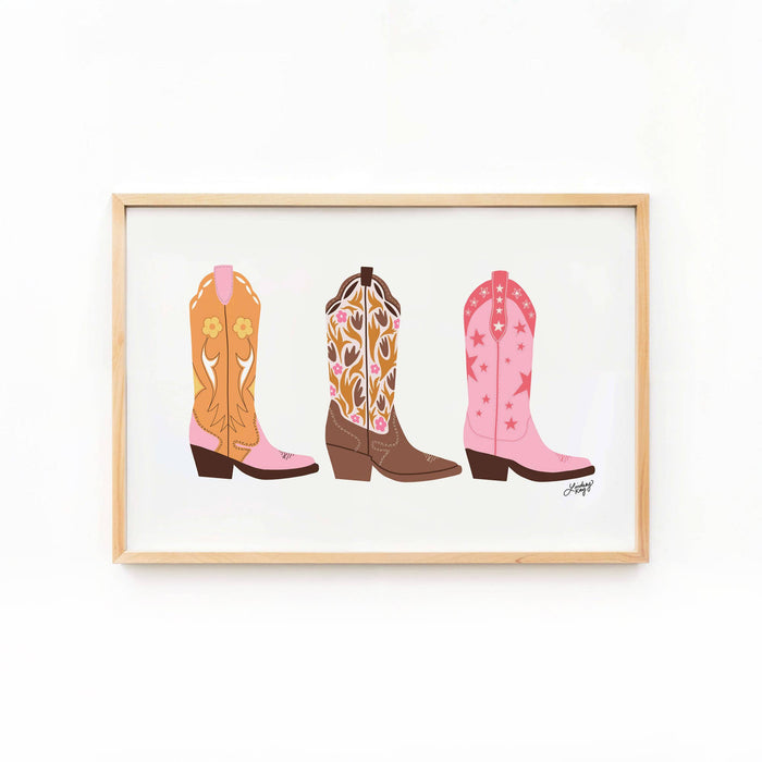 Western Cowboy Boots Print
