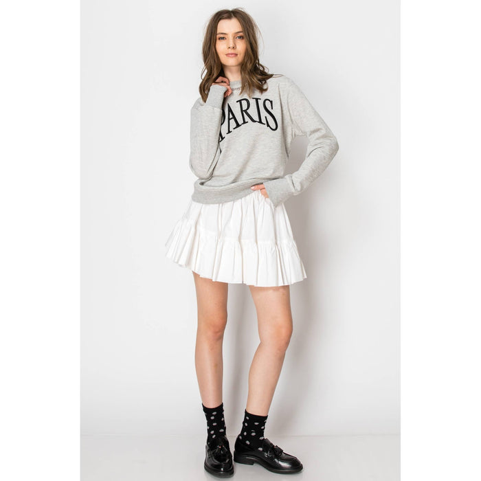 Paris Embroidered Crewneck Sweatshirt