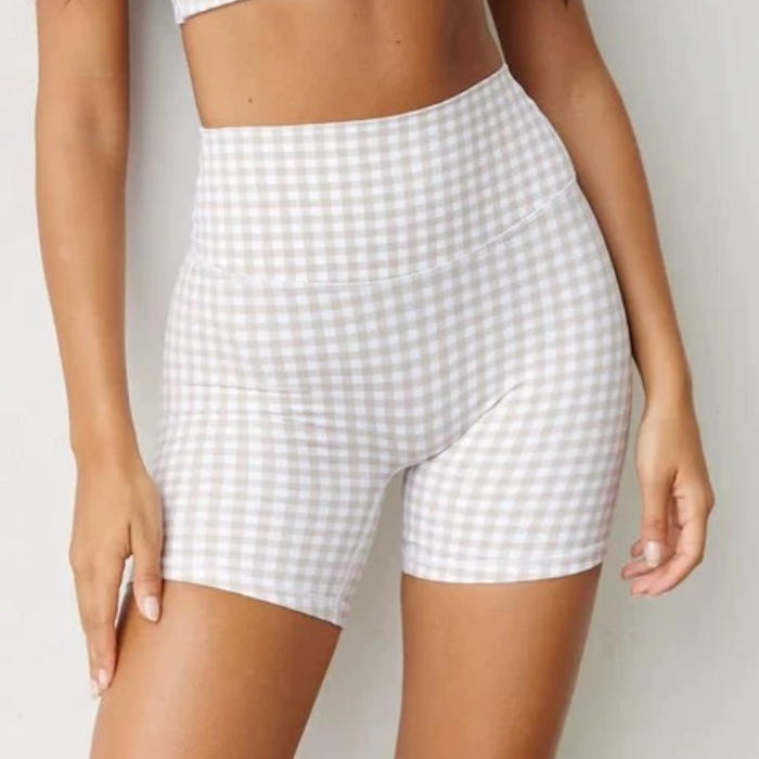 Women's Gingham Athletic Shorts