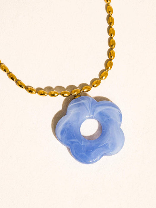 Summer Floral Pendant Necklace