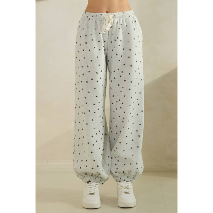 Star Printed Sweat Pants