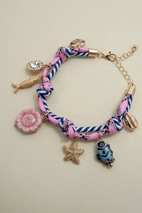 Corded Charm Fish Porcelain Bracelet