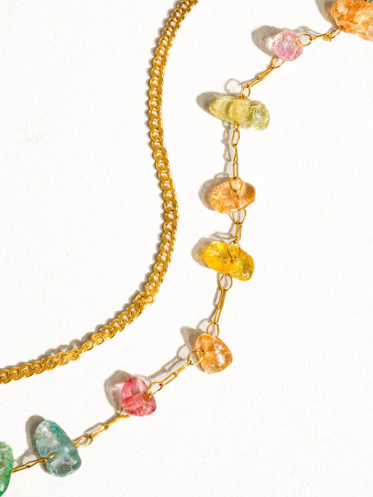 Blakelyn Stone Chain Bracelet 18k Gold