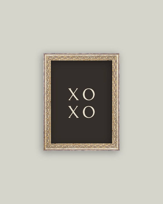 XOXO Black Back Framed Art
