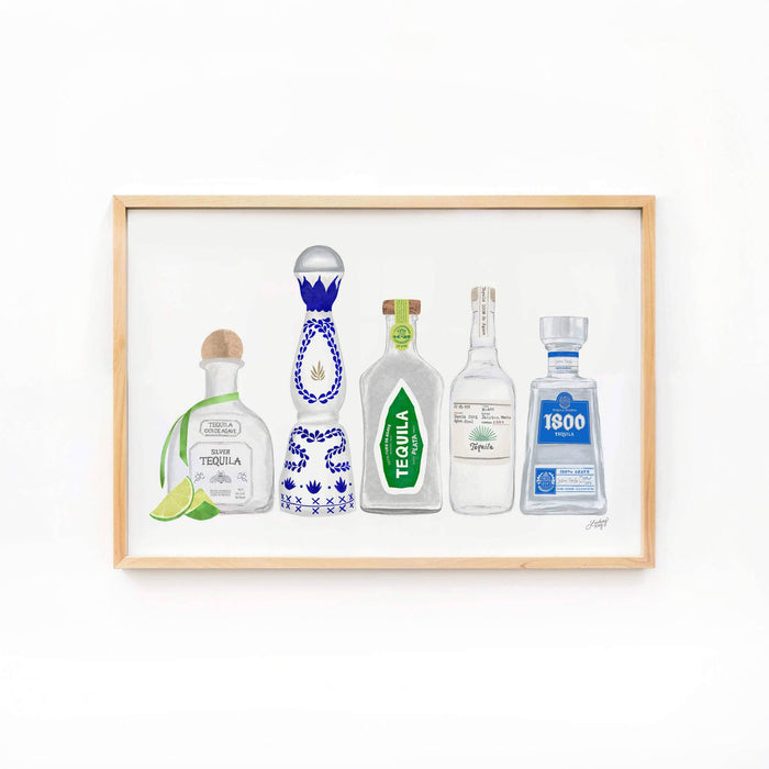 Tequila Bottles Print