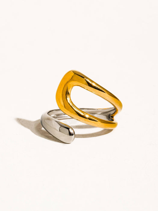 Vill Two Toned Ring - 18k Gold