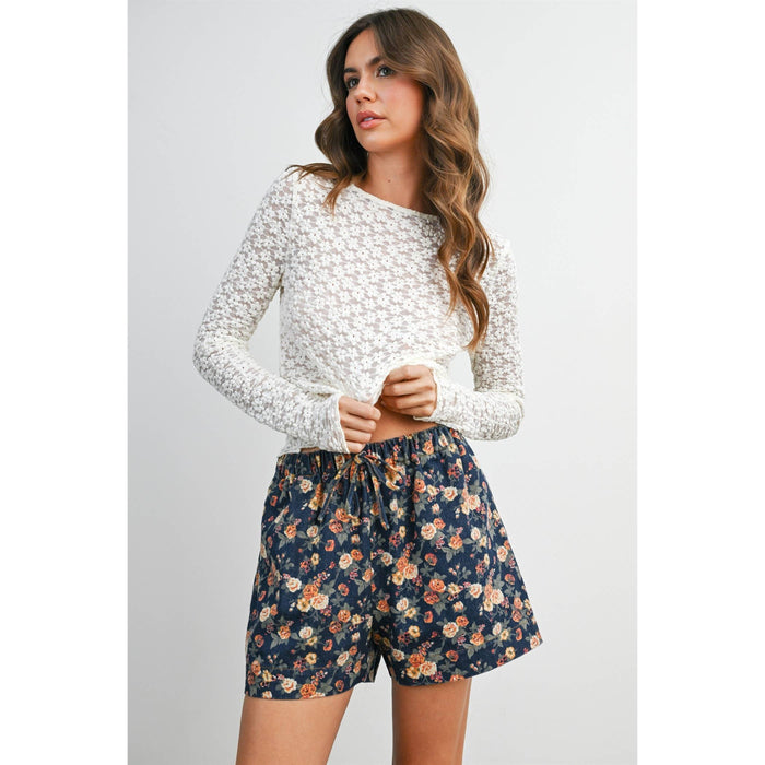 Ivory Textured Long Sleeve Top