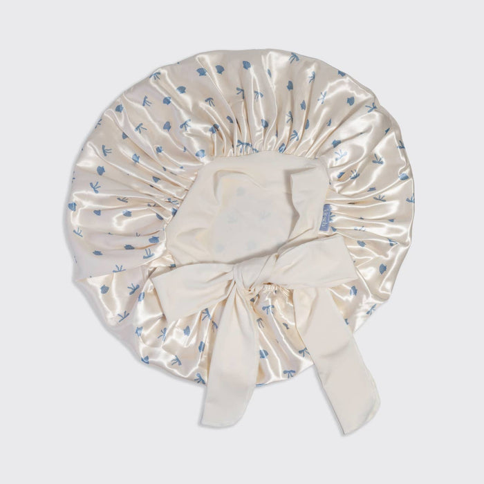Kitsch Satin Bonnet - Coastal Blue Print