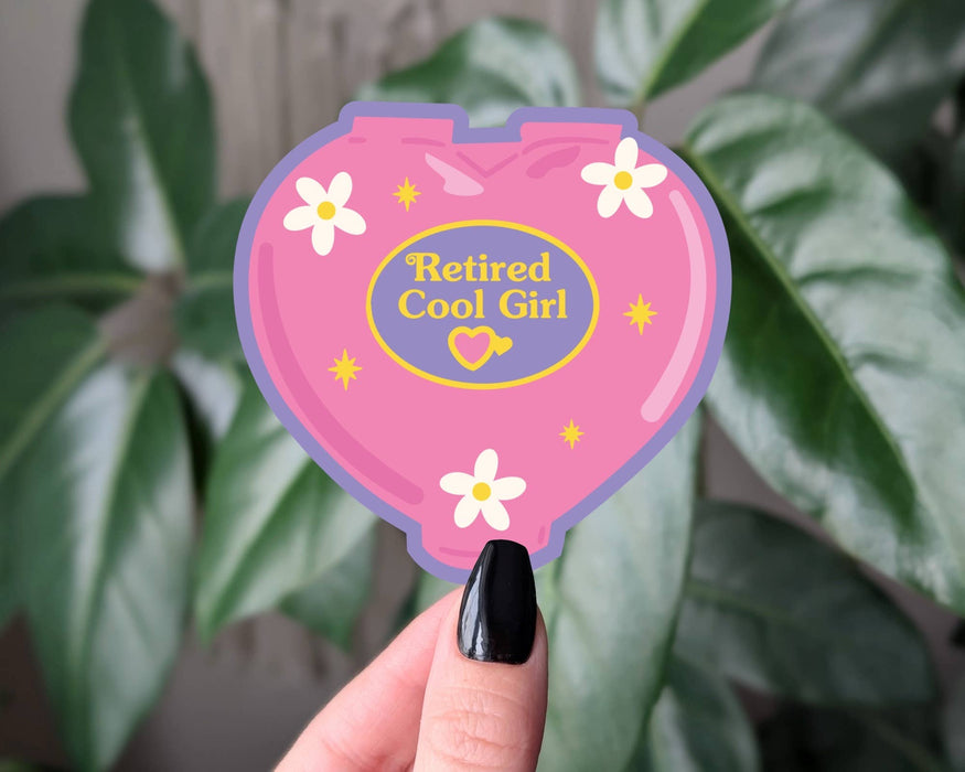 Retired Cool Girl 90s Nostalgia Vinyl Sticker