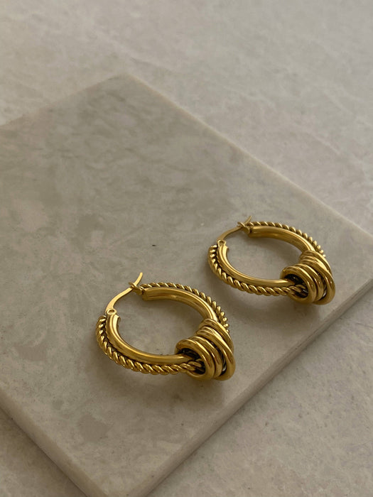 Bev Chunky Hoops - 18k Gold