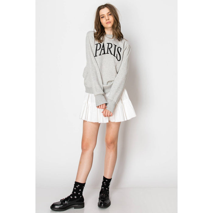 Paris Embroidered Crewneck Sweatshirt