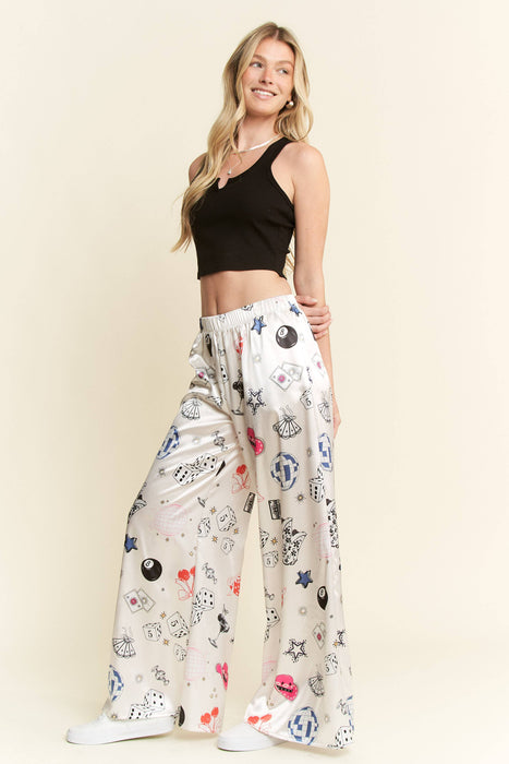 Collage Satin Pants