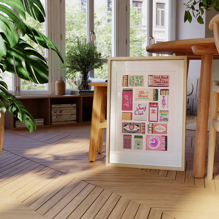 Pink Matches Art Print