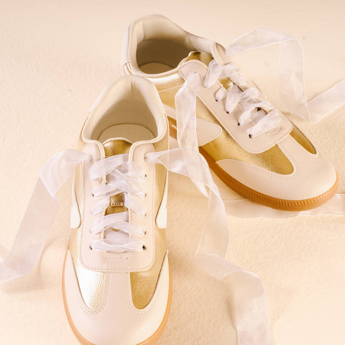 Step It Up Shoelaces-Sheer White