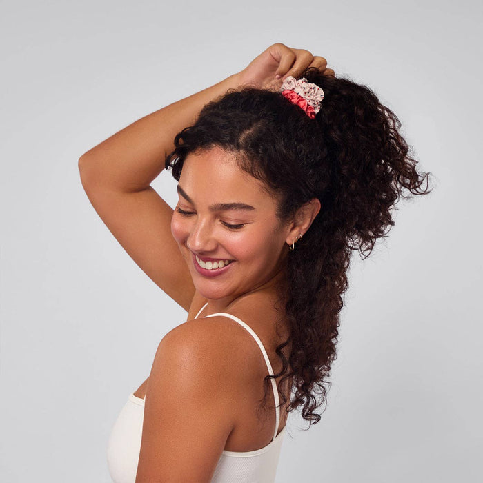 Kitsch Satin Scrunchies -Cherry Blossom