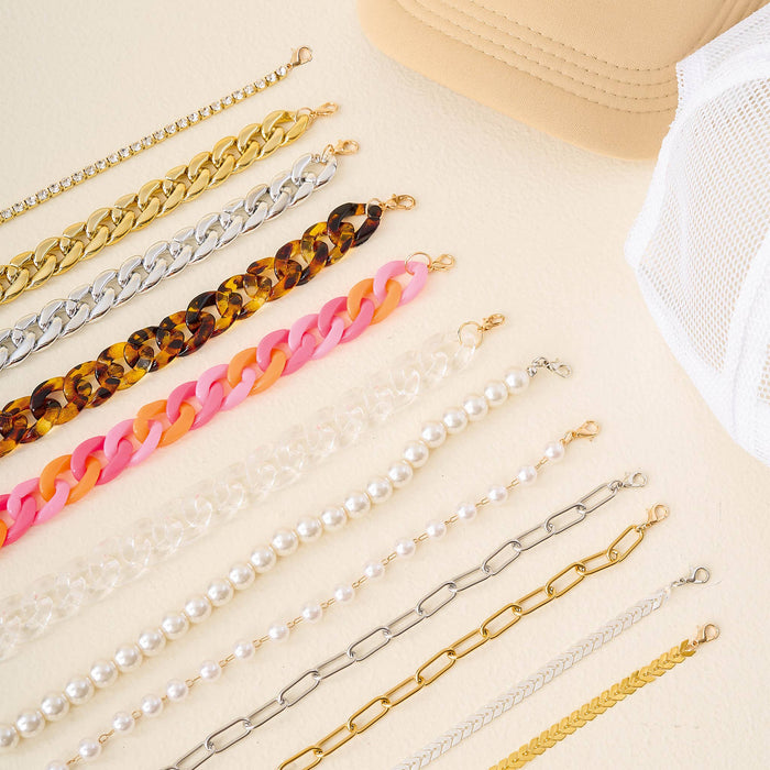 Trucker Hat Chain-Gold-Leaf Chain