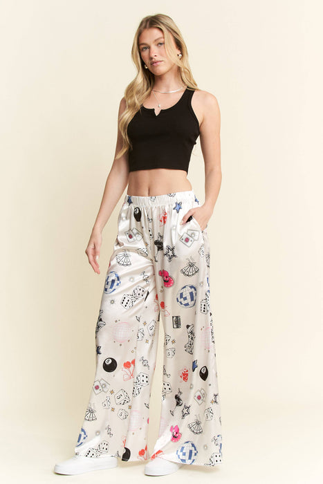 Collage Satin Pants