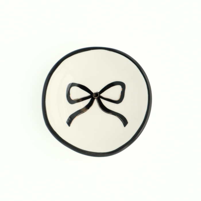 Black Bow Ring Dish