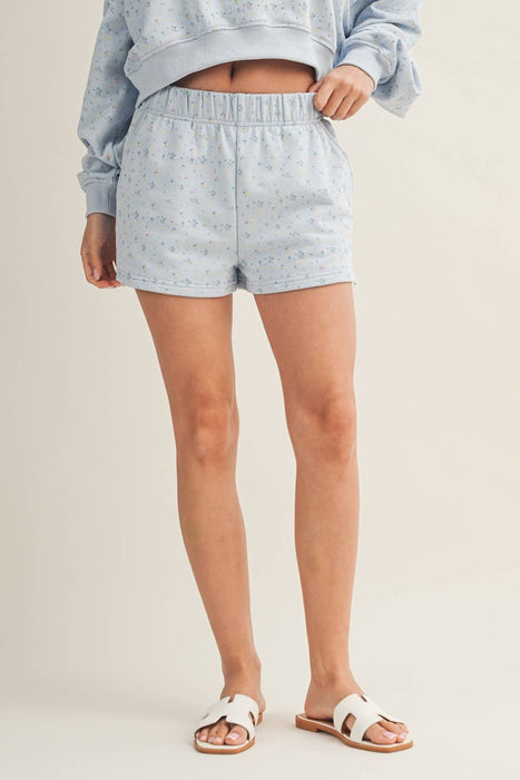 Ditsy Print Sweat Shorts