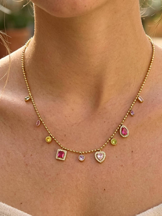 Daiselle Charm Necklace-  18K Gold