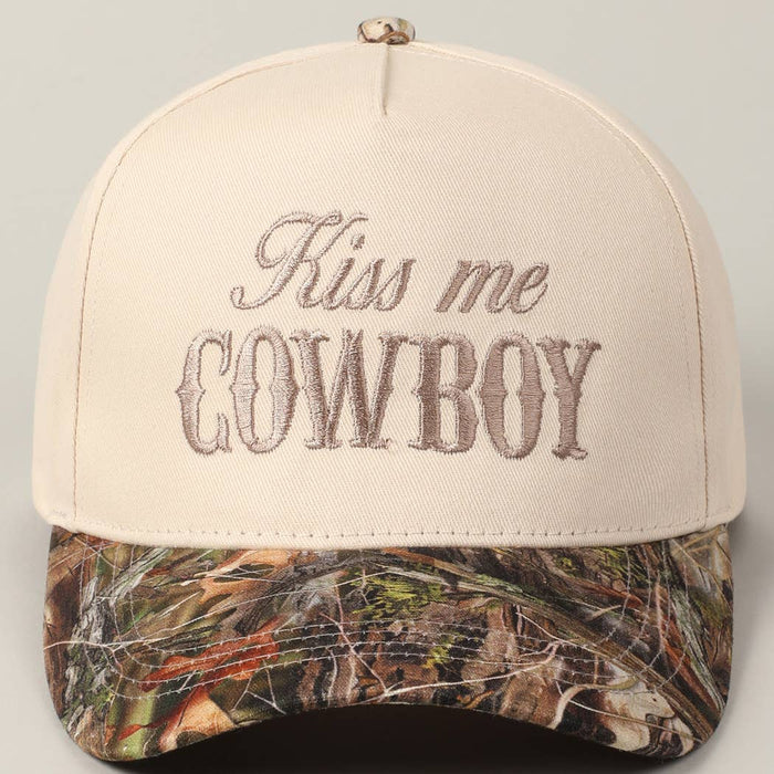 Kiss Me Cowboy Baseball Cap