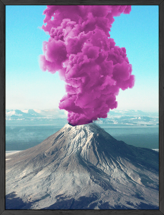 Pink Trippy Volcano Art Print