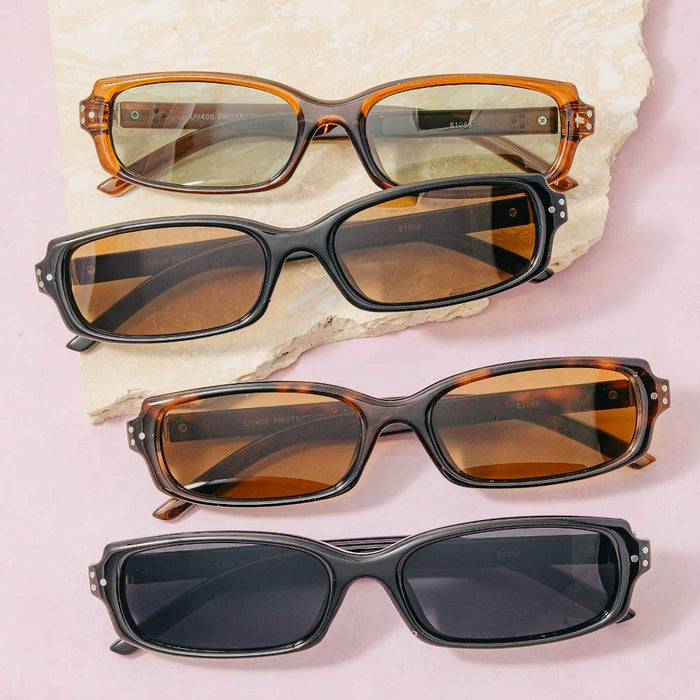 Slim Narrow Rectangle Sunglasses