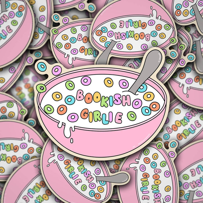 Cereal Bookish Girl Sticker
