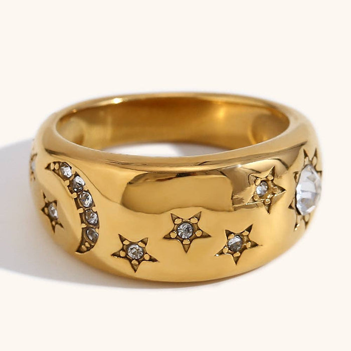 Star Moon Ring