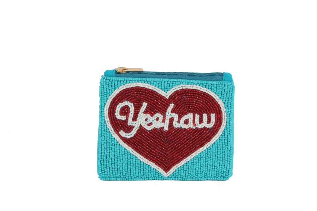 YEEHAW Beaded Coin Purse