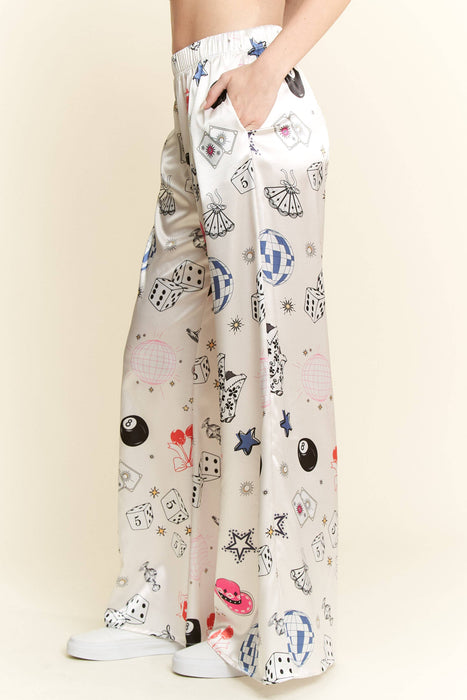 Collage Satin Pants