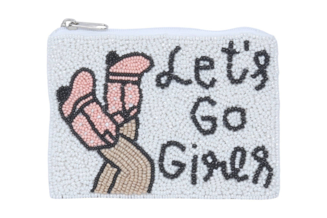 Lets Go Girls Beaded Coin Purse