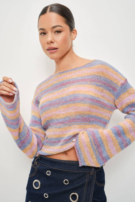 Space Dyed Striped Sweater