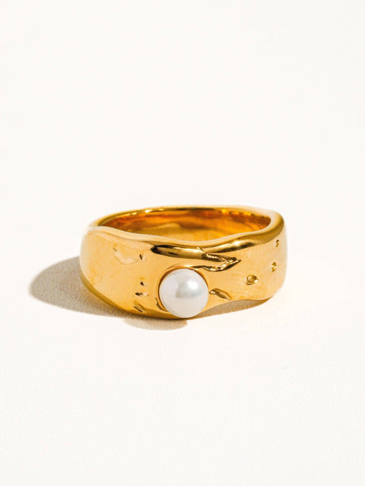 Pearl Band Ring - 18k Gold