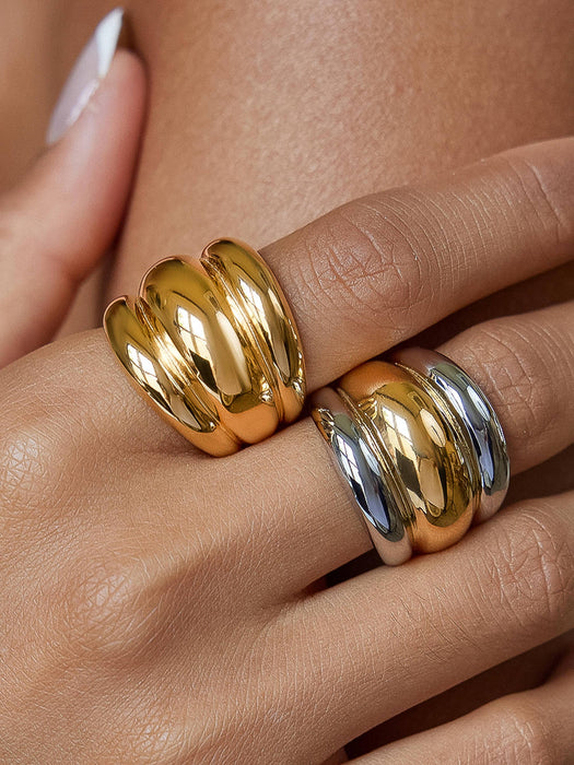 Daelen Dome Statement Ring - 18k Gold