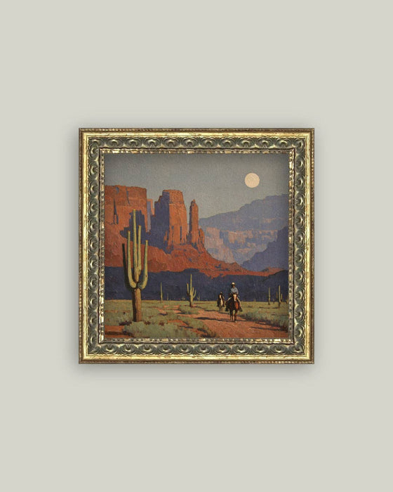 Desert Ride Framed Antique Art