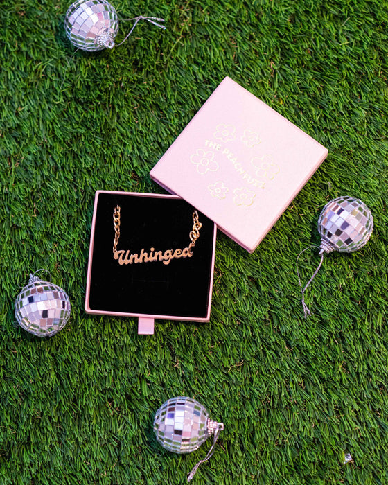 Unhinged Nameplate Necklace - 18k Gold