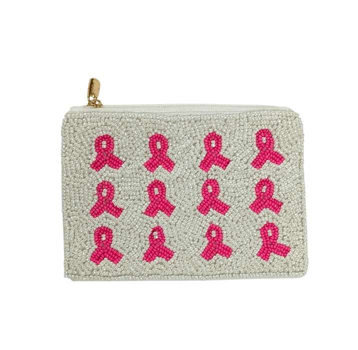 Ribbons Beaded Coin Purse 
