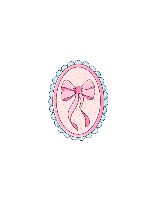 Bow Scalloped Sticker