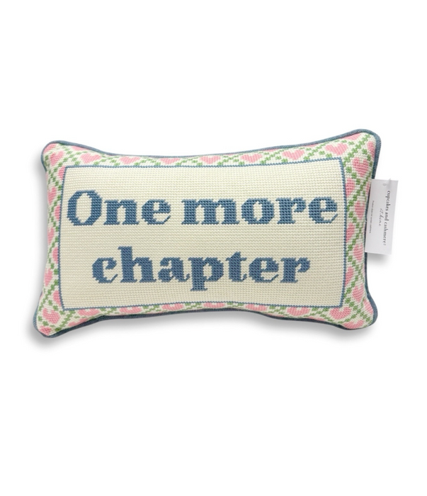 One More Chapter Needlepoint Pillow
