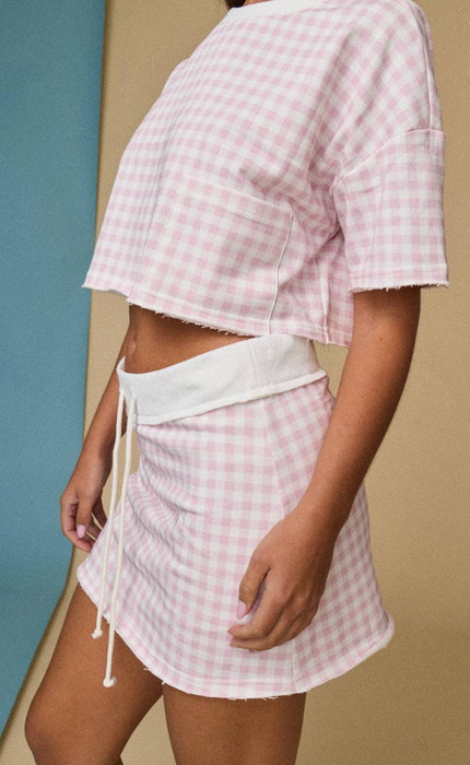 Gingham skort