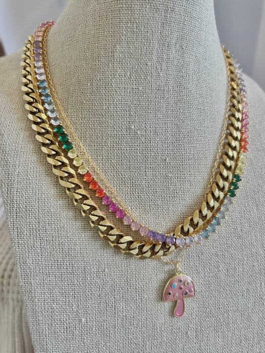 Curb Chain Chunky Necklace 18k Gold