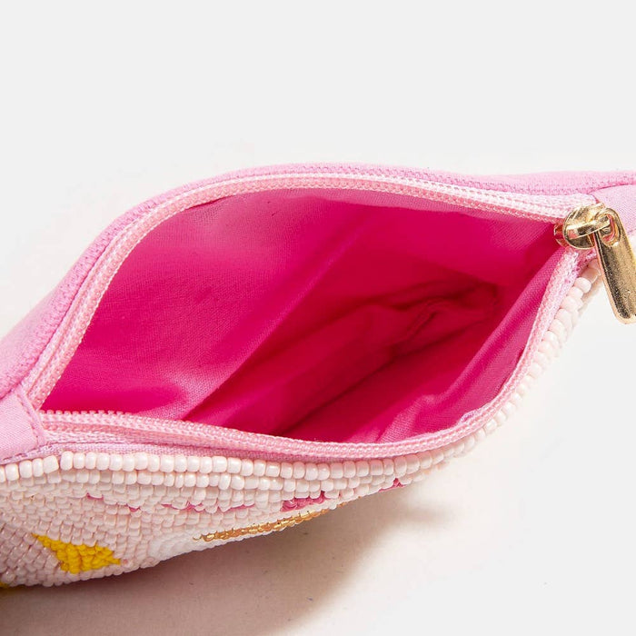Coffee Funds And Stars Beaded Coin Purse