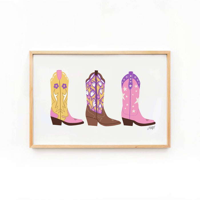 Western Cowboy Boots Print